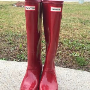 Red Hunter Boots